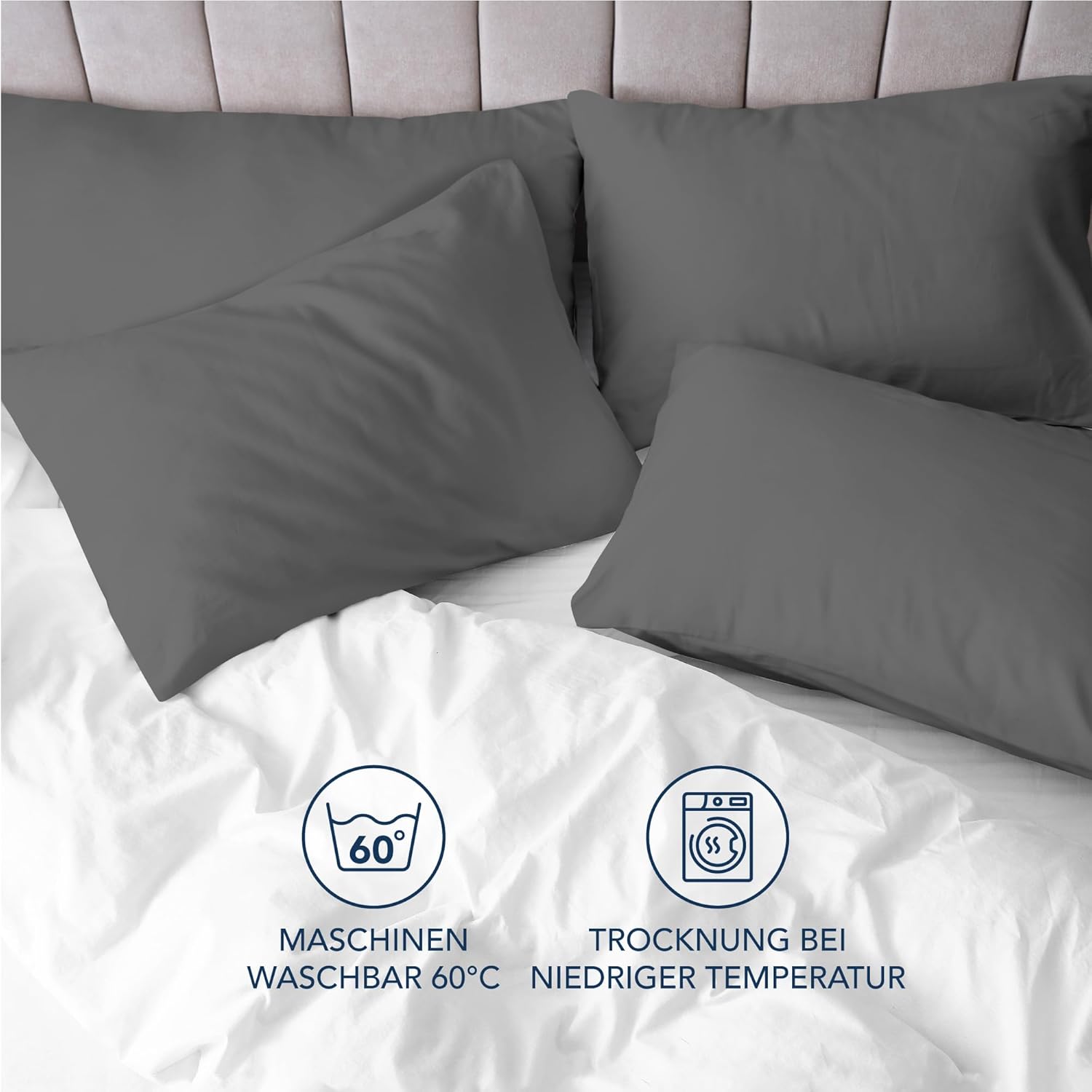 Kissenbezug 80x80 - Anthrazit